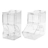 Hamster & Rabbit Food Dispenser – Clear Plastic Automatic Pet Feeder for Guinea Pigs, Small Pets & Rodents with Built-In Food Bowl