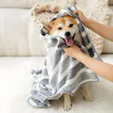 Oversized Quick-Dry Dog Bathrobe – Absorbent Pet Towel Robe for Dogs & Cats (Golden Shiba Design)