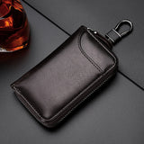 Personalized Leather Keychain Holder – Custom Name & Phone Number Car Key Case and Multifunction Pouch