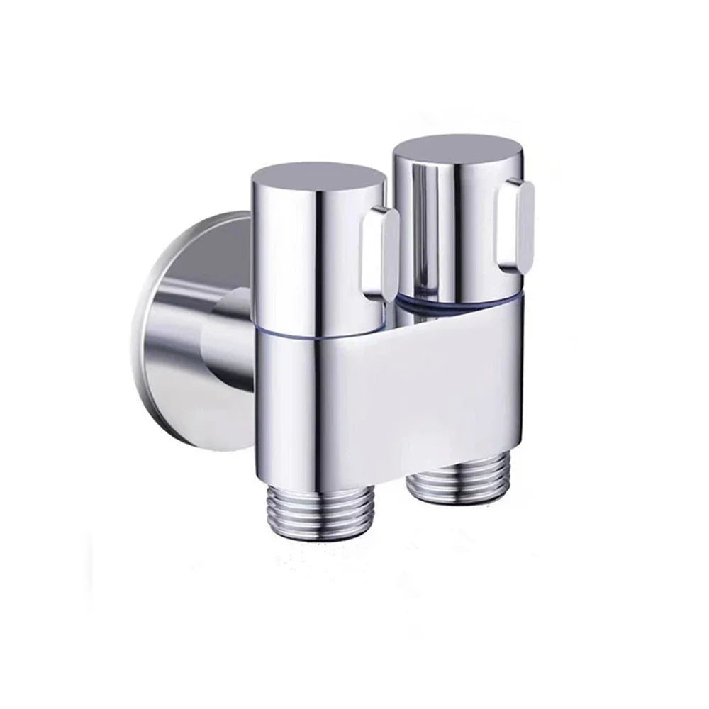 Wall-Mount Angle Valve Bidet Sprayer Set – Dual Outlet Zinc Alloy Plumbing Kit 🚿