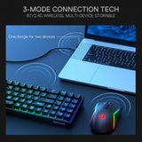 Redragon BS136 Gaming Keyboard & Mouse Combo – K628 Tri-Mode RGB Mechanical Keyboard with 75% Layout & 7200 DPI Gaming Mouse