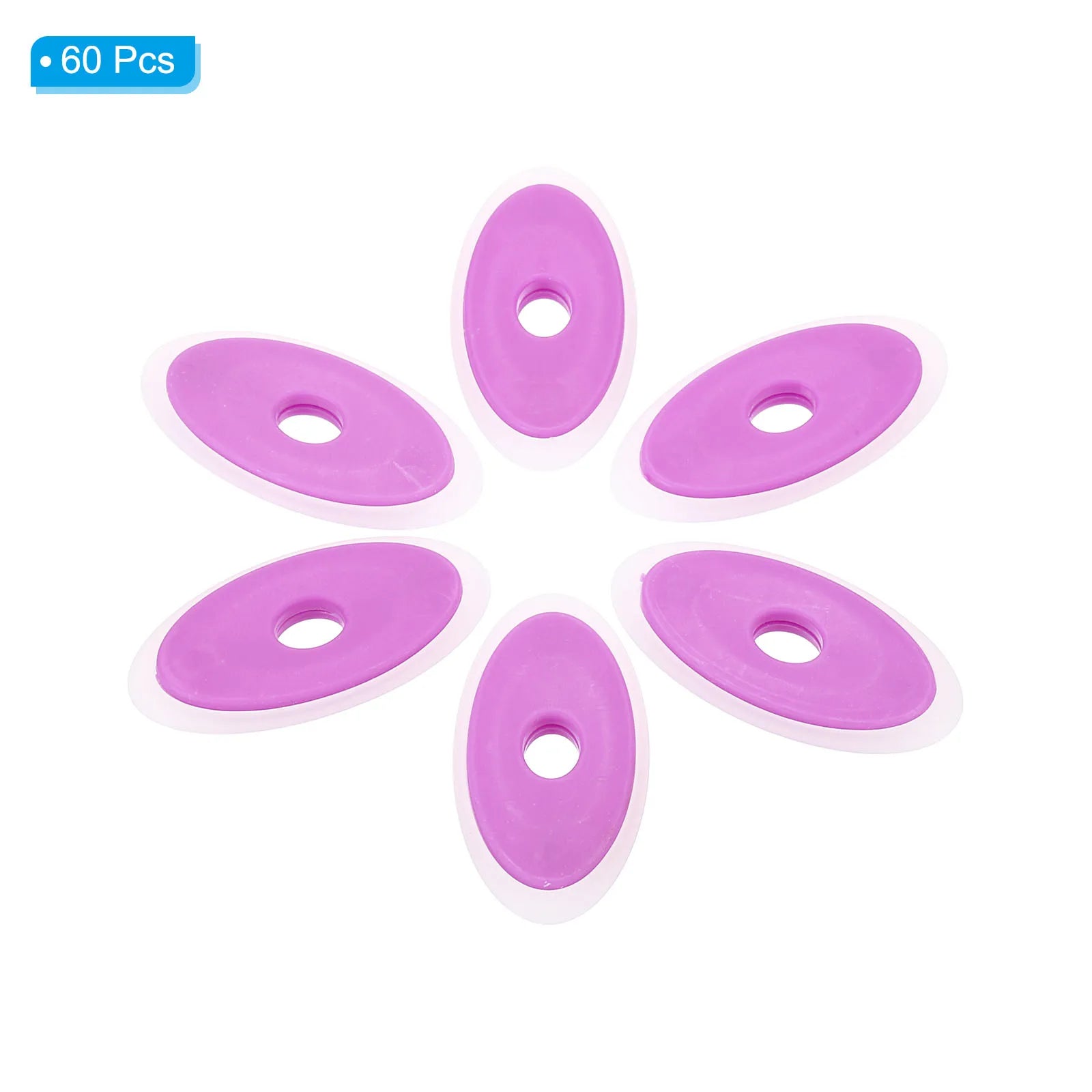 Oval Hollow Erasable Pen Erasers – 30–60 pcs Color Set for Art, Office & Classroom Use