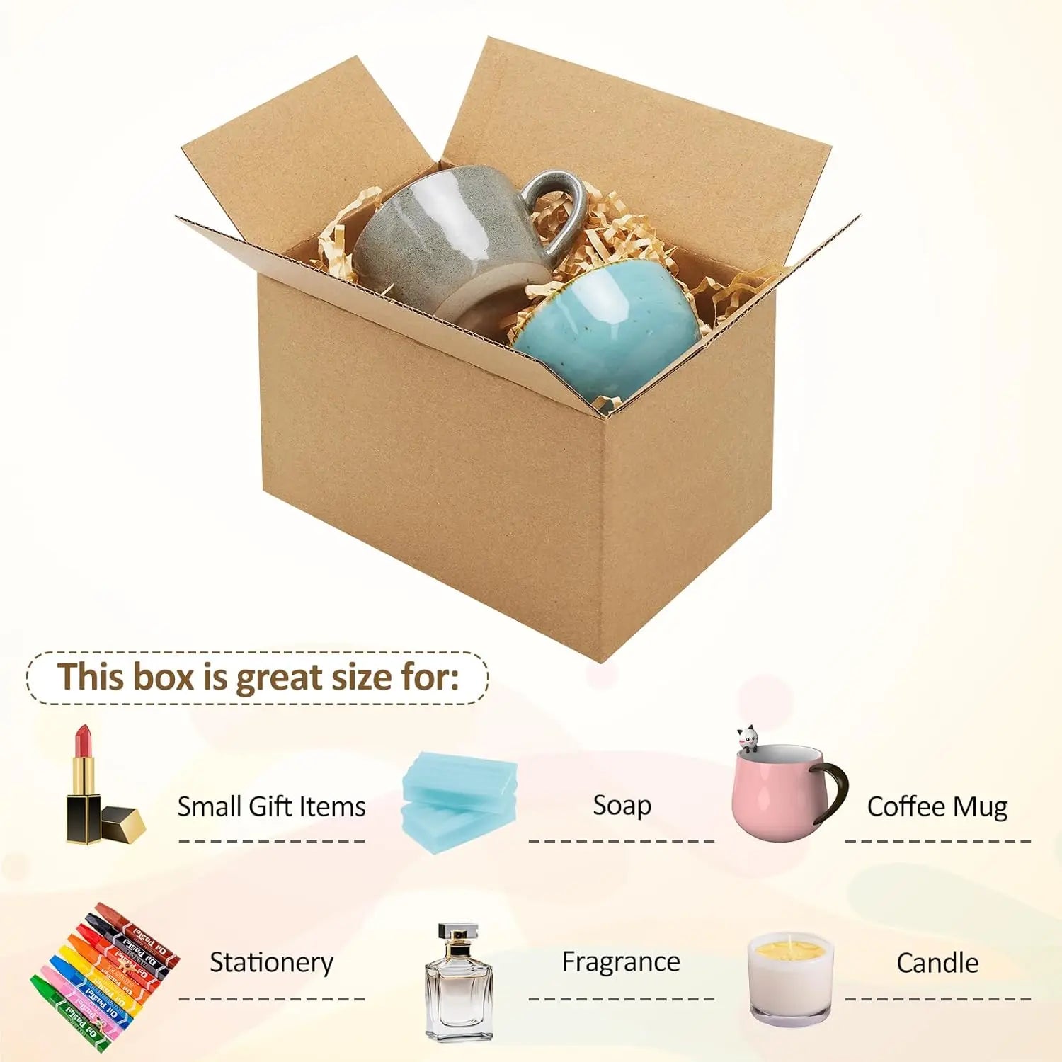 100 Pack Small Corrugated Shipping Boxes – 6″×4″×4″ Cardboard Mailers for Packaging, Mailing, Moving & Storage