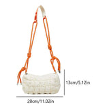Women’s Soft Shoulder Bag with Braided Rope Strap – Large-Capacity Padded Crossbody Sling Bag for Daily Use & Travel