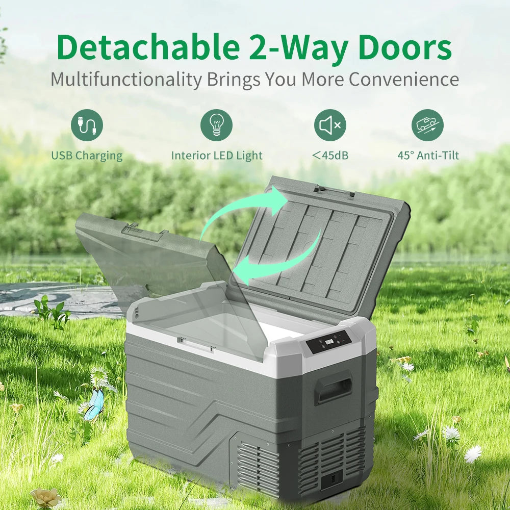 Alpicool NL Series – 25L/35L/45L Portable Car Refrigerator Freezer, 12V/24V DC & 100–240V AC for Travel & Camping