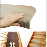 13PCS Adhesive Stair Treads Set – Non-Slip Carpet Pads 55×24cm Stair Protection Covers for Home Safety & Style
