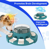 KADTC Dog Puzzle Toy with Button – Level 2 Food Dispenser & Slow Feeder for Puppies & Dogs