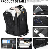 Men’s 15.6" Laptop Backpack – School & Travel Bag for Boys/Teens | USB Charging Port Durable Daypack