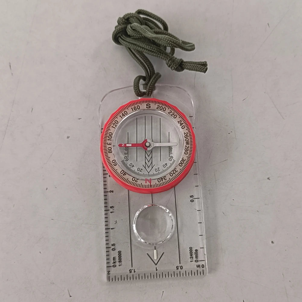 Luminous Waterproof Compass – High-Accuracy Outdoor Navigation Tool with Magnifier for Hiking & Survival 🧭💡