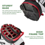14-Way Golf Cart Bag – Premium Full-Length Divider Club Bag for Men with Magnetic Leather Pocket, Handles & Rain Cover