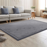 Large Coral Velvet Solid Carpet – Ultra Soft Washable Floor Rug for Bedroom, Living Room & Sofa Area