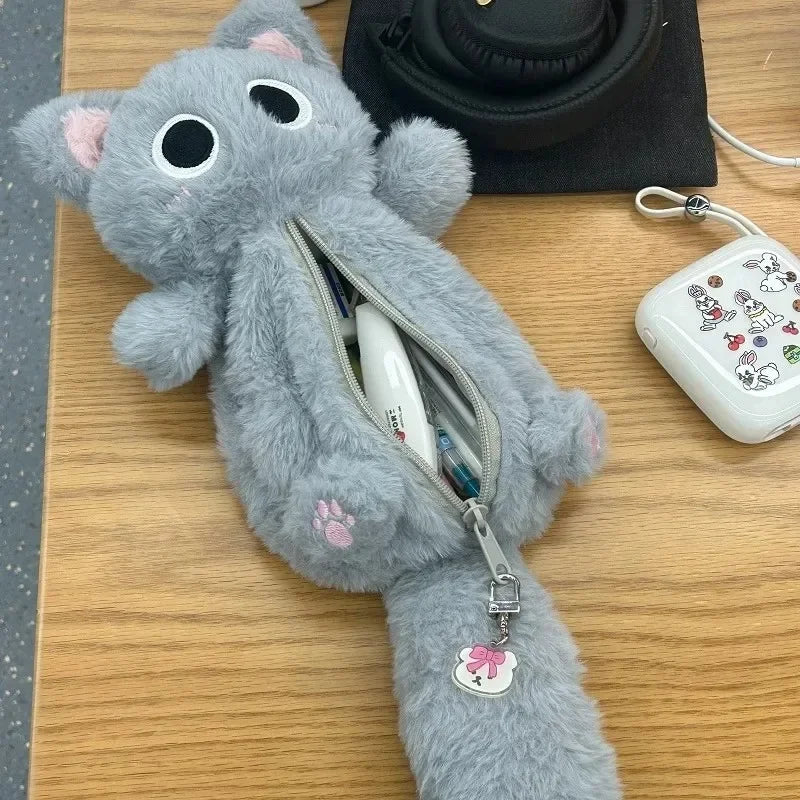 Cute Plush Rabbit Pencil Case – Kawaii Student Pen & Stationery Bag