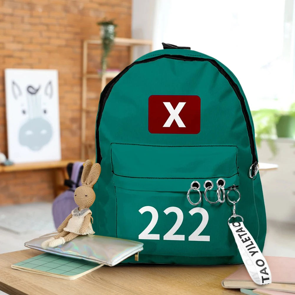 Korea Game Season 2 Cosplay Backpack – Unisex Large Capacity Student School Bag & Gift Item