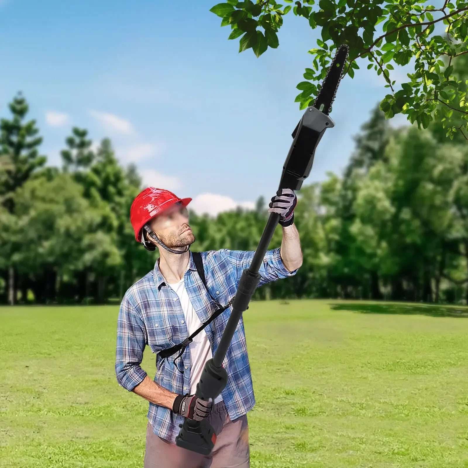Electric Telescopic Pole Chain Saw – Long Reach Tree Branch & Log Trimmer