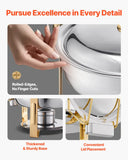 Vevor 4-Pack Chafing Dish Buffet Set – Stainless Steel Chafer with 4 Full-Size Pans, Round Catering Warmers for Parties & Banquets