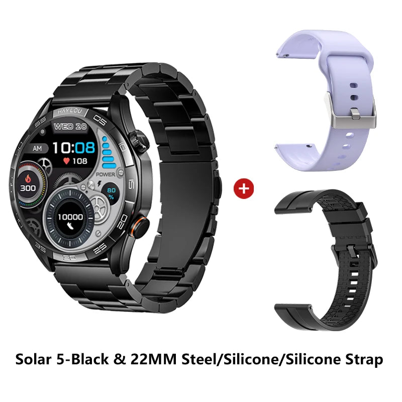 Haylou Solar 5 Smartwatch – 1.58” AMOLED Display, 60Hz Refresh Rate, Voice Calling, 24H Health Monitoring & Sports Fitness Watch for Men