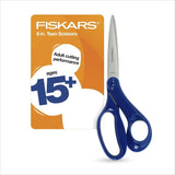 2-Pack 8-Point Precision Student Scissors for School & Office Use (Blue)