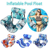 Inflatable Pool Float Lounger Chair – Floating Recliner with Armrest & Backrest for Pool, Lake & Beach