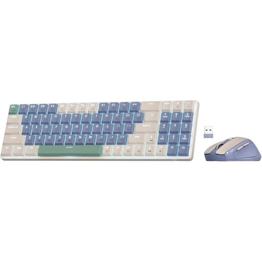 Redragon BS8772 Wireless Keyboard & Mouse Combo – 78-Key Low-Profile Mechanical Keyboard with 2.4GHz Wireless & 2400 DPI Ergonomic Mouse