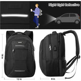 Bikrod Unisex School & Travel Laptop Backpack — Water-Resistant College Bookbag with USB Charging Port