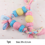 TPR Knot Chew Toys – Bite-Resistant Training & Teeth Cleaning Toys for Small Dogs