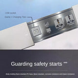 Embedded Desktop Socket – Hidden Office Desk Power Strip with Sliding Cover, 2 AC Outlets + HDMI, Network & USB Ports