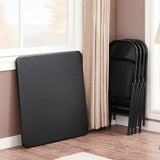 5-Piece Folding Card Table and Chair Set – Portable, Padded, No Assembly Required (Black)