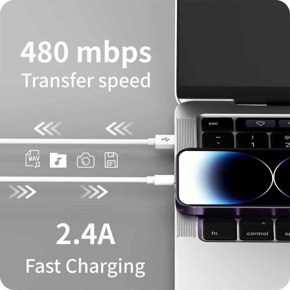 9-Pack 6ft Fast Charging Lightning Cables – Durable USB Charger Cords Compatible with iPhone Devices