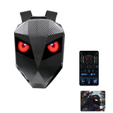 Motorcycle LED Hard Shell Backpack – Carbon Fiber Tech Riding Bag with DIY Display & Helmet Storage, Large Capacity