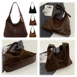 Soft Slouchy Suede Hobo Bag – Magnetic Closure Shoulder Bag for Women