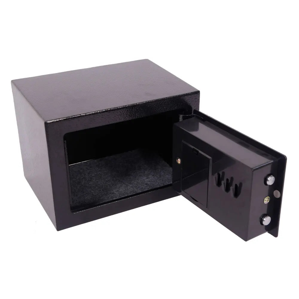 Mini Wall-Mount Electronic Code Safe Box – Black Steel 17EF Security Case for Home & Office 🔒🏠