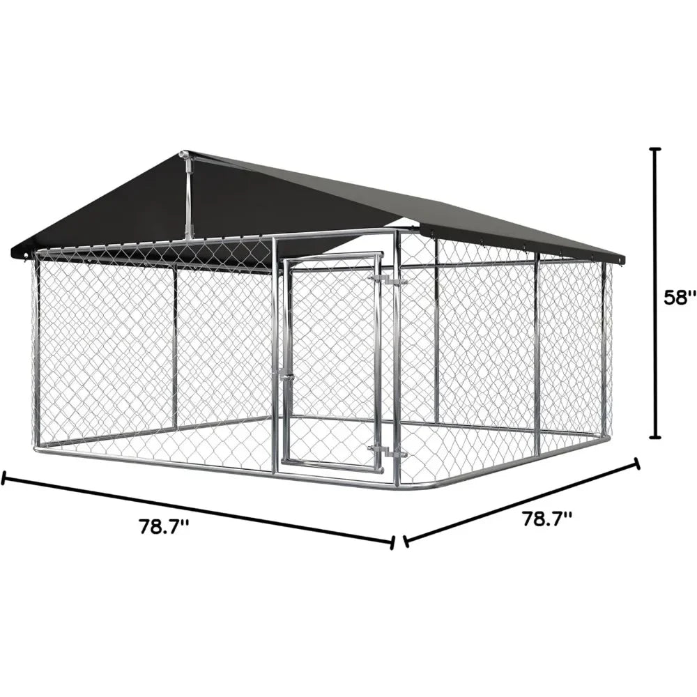 Heavy-Duty Outdoor Dog Playpen – Secure Steel Kennel with Lock for Safe Training & Play