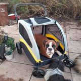 Premium Dog Stroller Pram – 4-Wheel Foldable Pet Jogger Wagon for Small, Medium & Large Dogs with Travel-Ready Design
