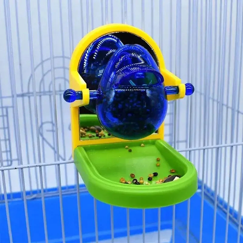 Parrot Foraging Bird Toy – Cage Feeder Intelligence Training Accessory with Food Leaking Design, Random Color