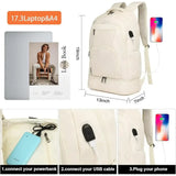 “Advanced Gym Backpack with Shoe Compartment & USB Charging – Waterproof Lightweight Daypack”