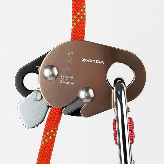 Outdoor Climbing Rope Grab & Descender – Safety Rescue Tool for Mountaineering, Caving & Rappelling 🧗‍♂️🛡️