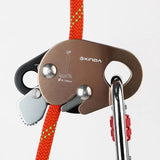 Outdoor Climbing Rope Grab & Descender – Safety Rescue Tool for Mountaineering, Caving & Rappelling 🧗‍♂️🛡️