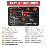“599-Piece Home Tool Set Kit – Rolling Tool Box with 21V Max Cordless Drill & Mechanic Tools for Auto Repair & DIY”