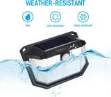 Solar Motion Sensor Lights 4-Pack – 6500K Pure White Outdoor Wall Lamps, IP65 Waterproof Cordless Security Lights for Driveways & Gardens