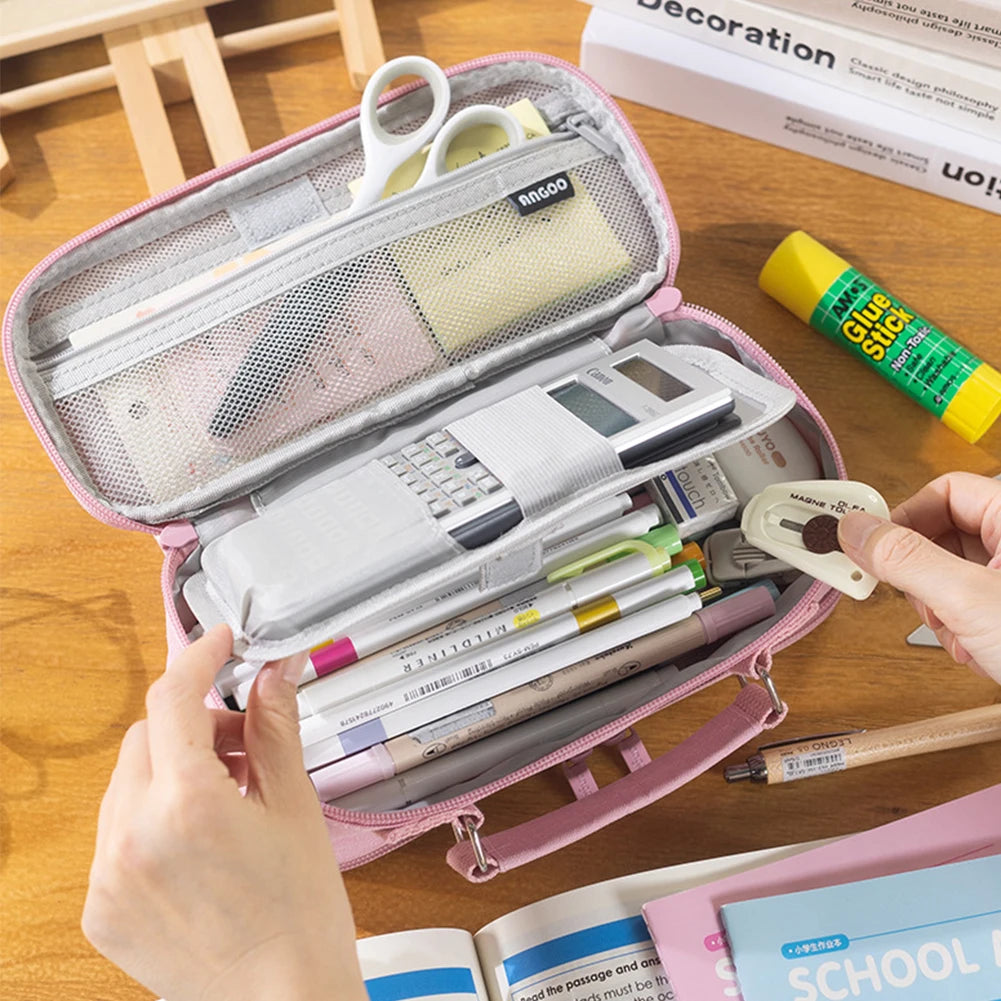 Multifunctional Pencil Bag with Handle – Travel & Sketch Storage Pouch