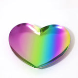 Stainless Steel Heart-Shape Decorative Tray – Gold & Silver Jewelry Dish & Cosmetic Organizer Plates