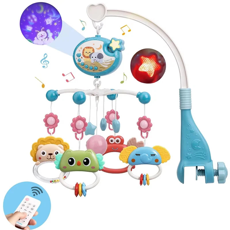 Musical Baby Crib Mobile – Infant Toy with Lights, Music & Projection, Remote Control Crib Mobile for Newborns 0–6 Months