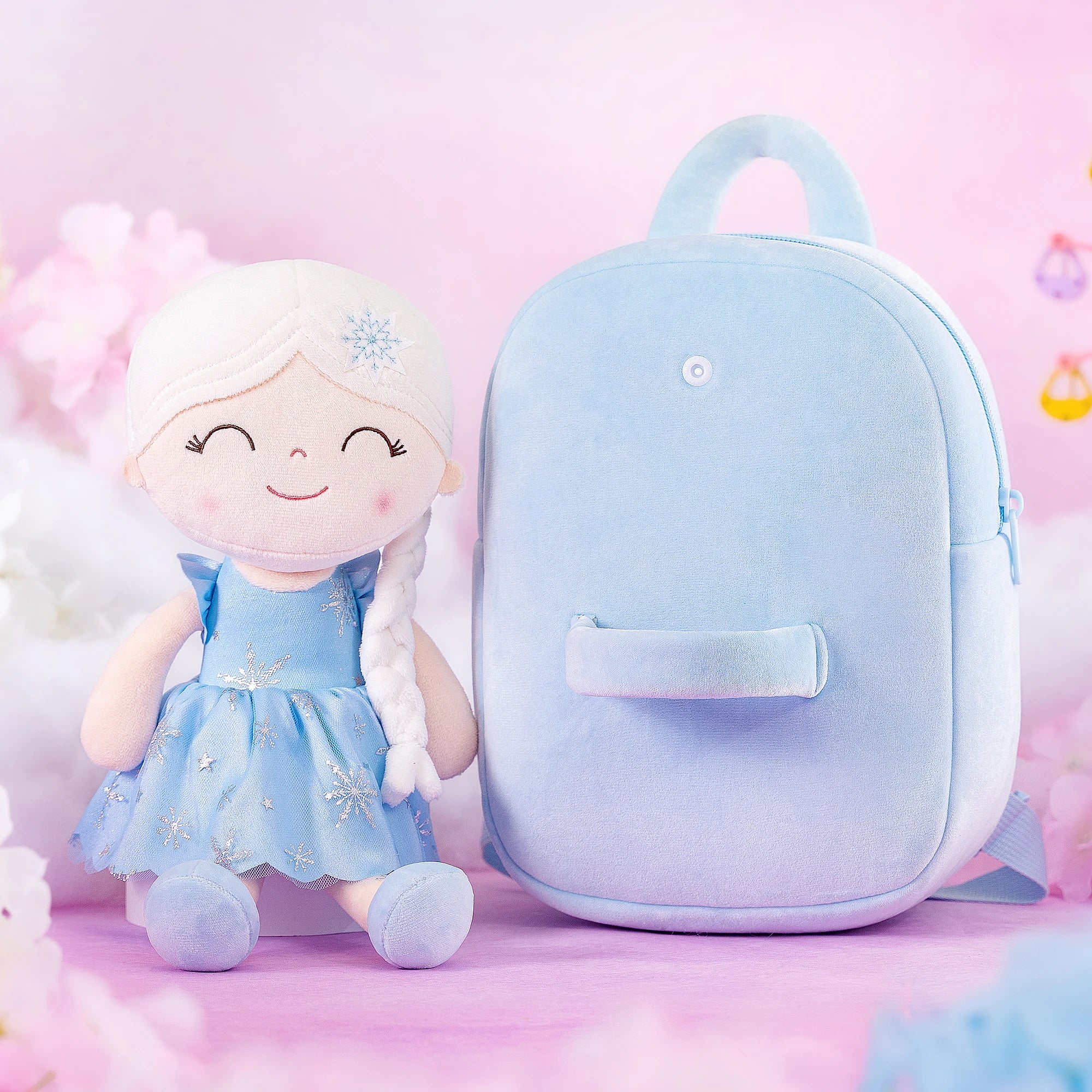 Gloveleya Soft Plush Princess Doll Backpack – Kids Manor Series | Cute Plush Backpack for Girls & Baby Shower Gift