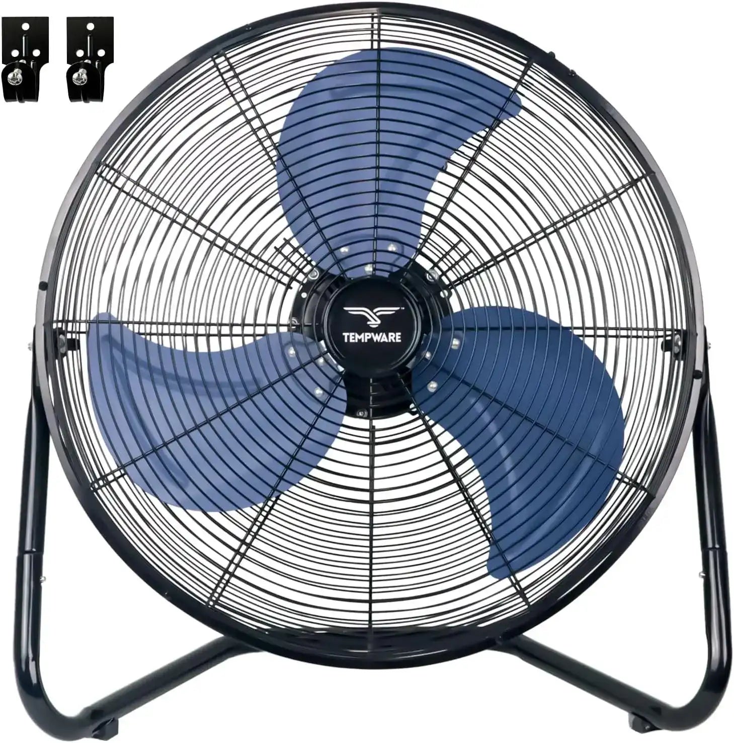 20-Inch High Velocity Industrial Floor Fan – Heavy Duty Metal Cradle Fan with 3 Speeds & 360° Tilt for Warehouse, Workshop & Home