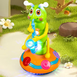 Electric Caterpillar Saxophone Toy – Musical Dancing Toy with Lights, Obstacle Avoidance & Educational Fun Gift for Kids