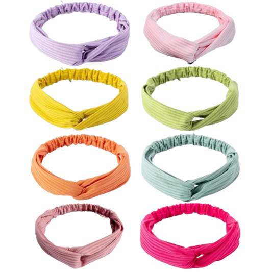 8-Piece Headband Set – Cross Knit Thread Hair Accessories for Face Wash, Yoga & Exercise 💆‍♀️🧘‍♀️