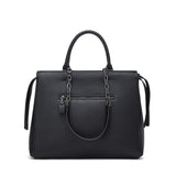 Women’s Crocodile-Pattern Faux Leather Shoulder Bag – Large Capacity Commuter Tote