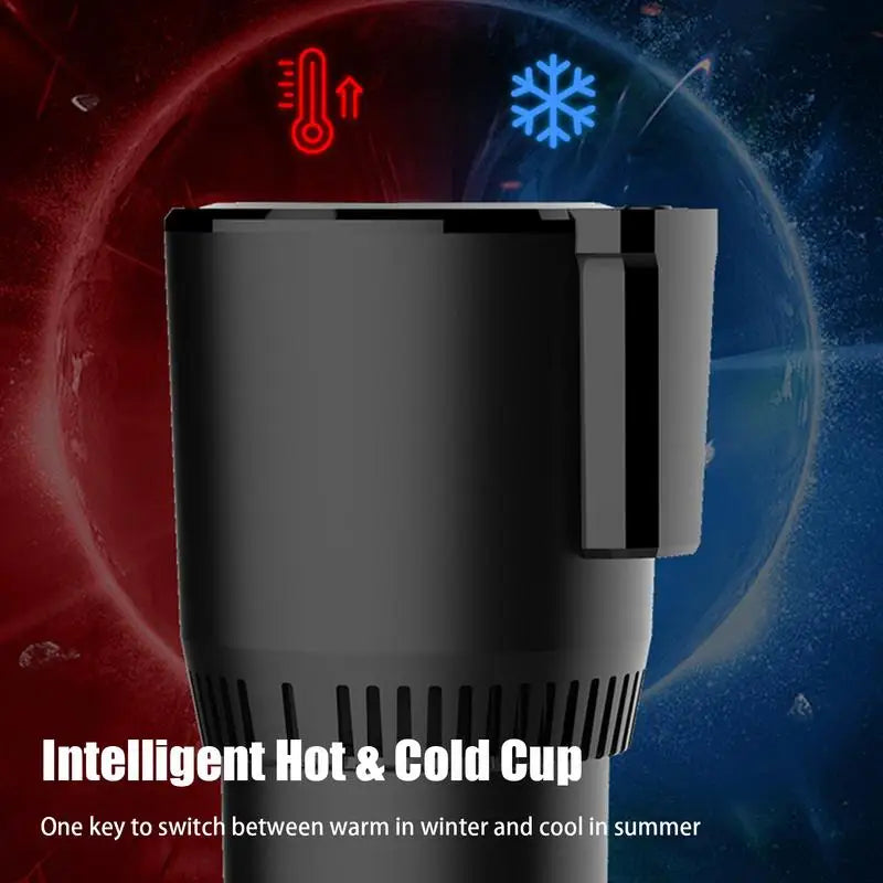 Smart car drink cooler & heater – insulated portable cup holder mug with cooling & heating functions for cars, SUVs & trucks