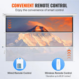 SucceBuy Electric Motorized Projector Screen – 100″ 16:9 Wall-Mounted HD Screen for 4K/1080p Home Theater