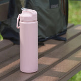 24oz Insulated Stainless Steel Water Bottle with Flip-Top Lid – BPA-Free Leak-Proof Design